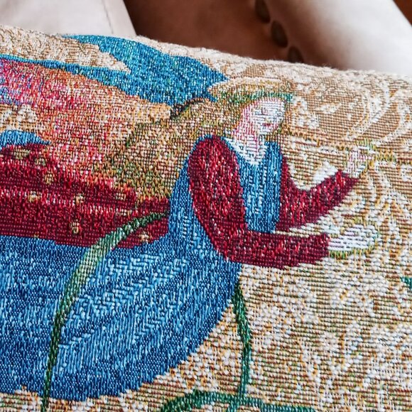 Beautiful Angels w/Musical Instruments Tapestry Throw Pillows (x2) Home Decor - Picture 5 of 9